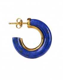 Fabric image thumbnail - Nest - Lapis Small Hoop Earrings