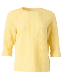 Yellow Ribbed Cashmere Sweater