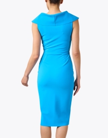 Back image thumbnail - Chiara Boni La Petite Robe - Fiynorc Blue Stretch Jersey Dress