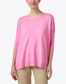 Front image thumbnail - Allude - Pink Boatneck Sweater