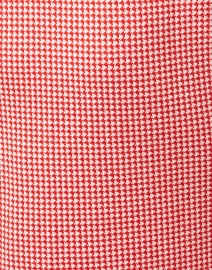 Fabric image thumbnail - Allude - Coral Houndstooth Cotton Linen Dress