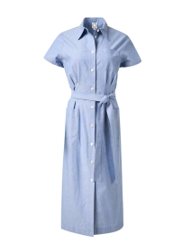 Ethel Blue Cotton Chambray Shirt Dress
