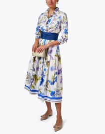 Look image thumbnail - Sara Roka - Elenat White Multi Floral Print Dress