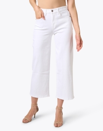 Front image thumbnail - Lafayette 148 New York - White Wide Leg Cropped Jean