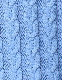 Fabric image thumbnail - Sail to Sable - Blue Cotton Cable Knit Sweater