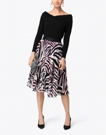 Ryma Zebra Printed Plisse Skirt