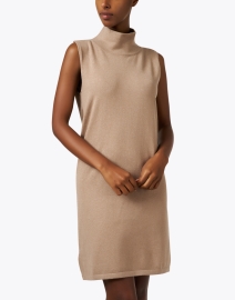 Front image thumbnail - Burgess - Paris Tan Cotton Cashmere Dress