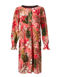 Product image thumbnail - Marc Cain - Coral Floral Print Shift Dress