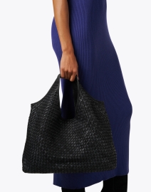 Look image thumbnail - Laggo - Carmen Black Woven Leather Bag