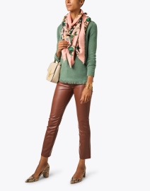 Extra_1 image thumbnail - St. Piece - Raina Pink and Green Floral Wool Scarf