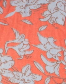Fabric image thumbnail - Amato - Orange Lily Printed Wool Silk Scarf