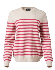 Phoebe Beige Striped Cashmere Sweater