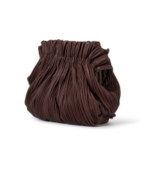 Front image thumbnail - Loeffler Randall - Willa Brown Pleated Leather Cinched Clutch