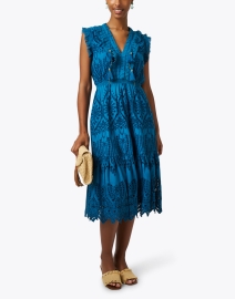 Look image thumbnail - Bell - Rainey Turquoise Cotton Eyelet Dress