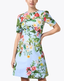 Front image thumbnail - St. Piece - Sofia Blue Floral Print Cotton Dress