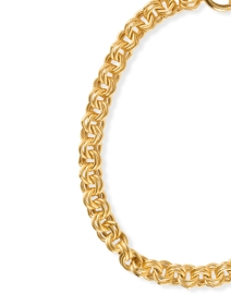 Front image thumbnail - Ben-Amun - Textured Gold Link Necklace