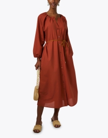 Look image thumbnail - Momoni - Caldes Rust Cotton Dress