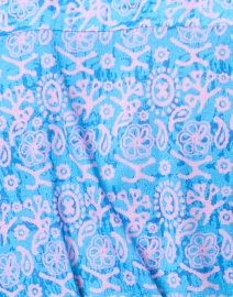 Fabric image thumbnail - Bella Tu - Blue Print Embroidered Shirt Dress