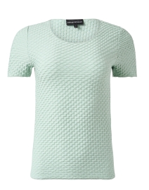Product image thumbnail - Emporio Armani - Mint Green Textured Jersey T-Shirt