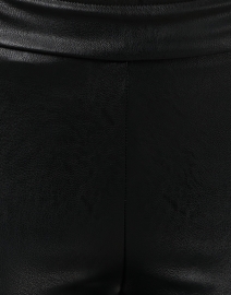 Fabric image thumbnail - Avenue Montaigne - Leo Black Faux Leather Pull On Pant