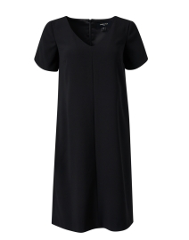 Black Satin Crepe Dress