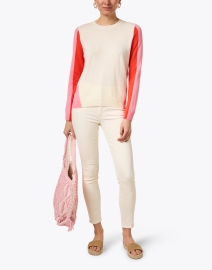 Look image thumbnail - Chinti and Parker - Ivory Colorblock Wool Cashmere Sweater