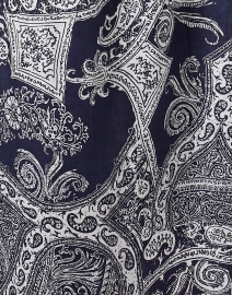 Fabric image thumbnail - Vilagallo - Natalia Navy Paisley Linen Shirt Dress
