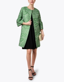 Look image thumbnail - Cinzia Rocca Icons - Green Jacquard Jacket 