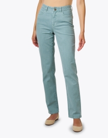 Front image thumbnail - Marc Cain - Teal Blue Straight Leg Jean
