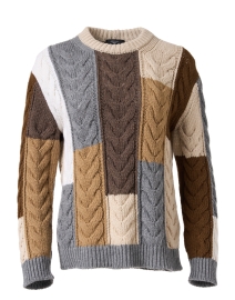 Product image thumbnail - Weekend Max Mara - Ghinea Multi Patchwork Wool Sweater