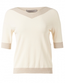 Cream Knit Lurex Sweater