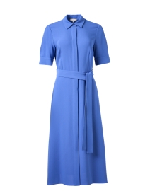 Blue Belted Shirt Dress