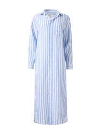 Product image thumbnail - Frank & Eileen - Rory Blue and White Stripe Linen Shirt Dress