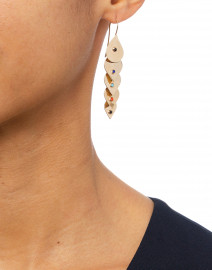 Multicolor Stone Gold Teardrop Earrings