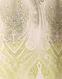 Fabric image thumbnail - Pashma - Green Paisley Print Cashmere Silk Sweater
