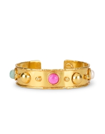 Multi and Gold Studded Small Cuff Bracelet