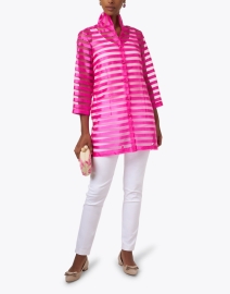 Look image thumbnail - Connie Roberson - Rita Pink Striped Silk Jacket