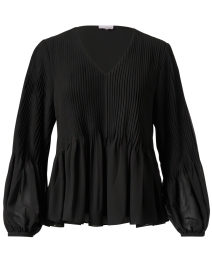 Product image thumbnail - Ecru - Meester Black Pleated Blouse