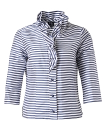 Product image thumbnail - Connie Roberson - Celine Navy and White Stripe Shirt
