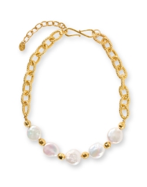 Product image thumbnail - Sylvia Toledano - Pearl and Gold Chain Necklace