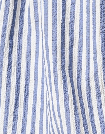 Fabric image thumbnail - Veronica Beard - Calisto Blue and White Striped Seersucker Blouse