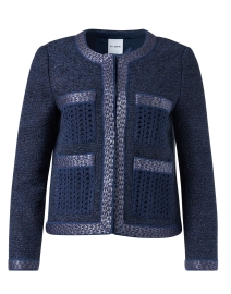 Blue Lurex Tweed Jacket