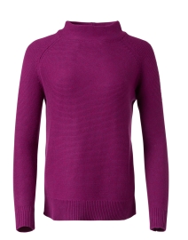 Purple Garter Stitch Cotton Sweater