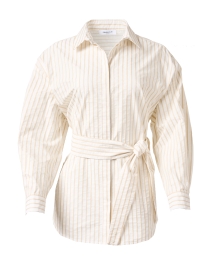Product image thumbnail - Fabiana Filippi - White Striped Linen Shirt