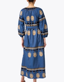 Back image thumbnail - Figue - Tula Chambray Blue Print Dress