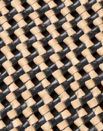 Fabric image thumbnail - Bembien - Kora Caramel and Black Woven Leather Crossbody Bag