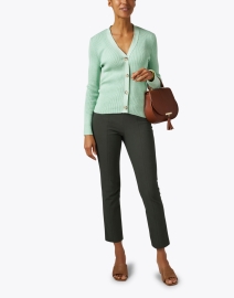 Look image thumbnail - Vince - Green Bi-Stretch Pull On Pant