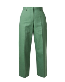 Product image thumbnail - Weekend Max Mara - Zircone Green Cotton Linen Pant