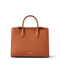 Product image thumbnail - Strathberry - Chestnut Brown Leather Tote Handbag 