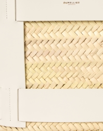 Fabric image thumbnail - DeMellier - Santorini White Leather Raffia Tote